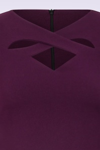 Vintage Chic for Topvintage - Topvintage exclusive ~ Leah jumpsuit in aubergine 2