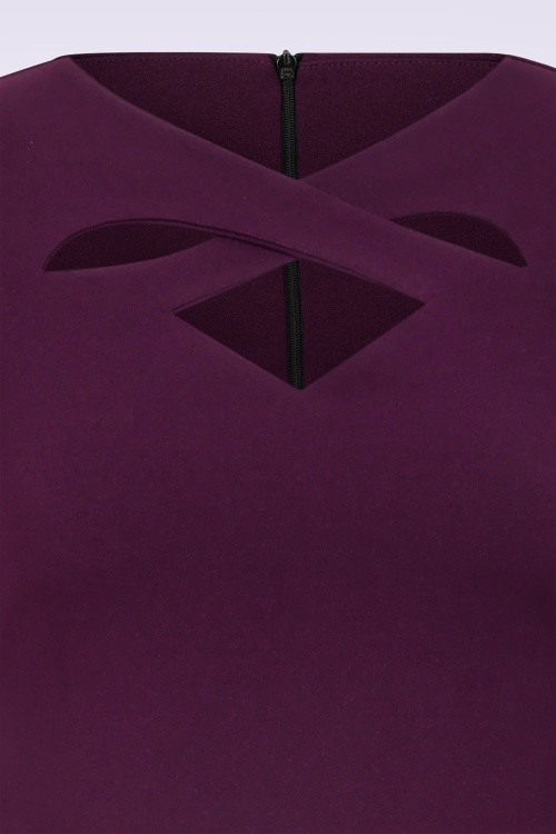 Vintage Chic for Topvintage - Topvintage exclusive ~ Leah jumpsuit in aubergine 2