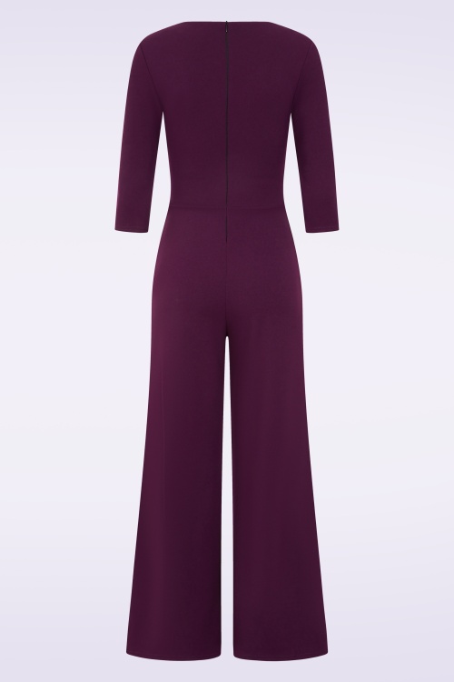 Vintage Chic for Topvintage - Topvintage exclusive ~ Leah jumpsuit in aubergine 3