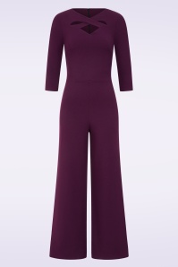 Vintage Chic for Topvintage - Topvintage exclusive ~ Leah jumpsuit in aubergine