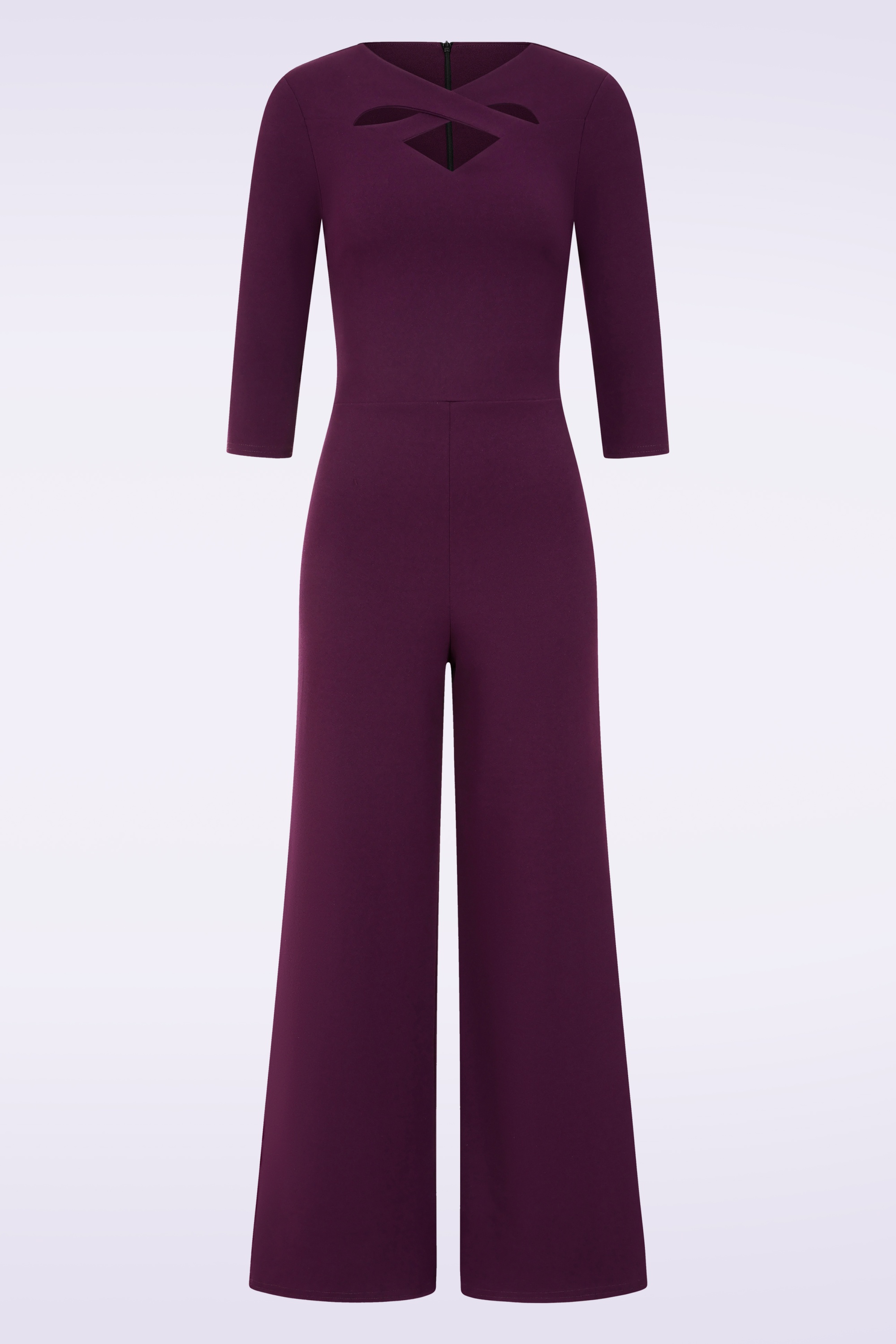 Vintage Chic for Topvintage - Topvintage exclusive ~ Leah jumpsuit in aubergine