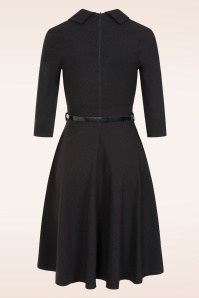 Vintage Chic for Topvintage - Topvintage exclusive ~ Arinde Textured swing jurk in zwart 3