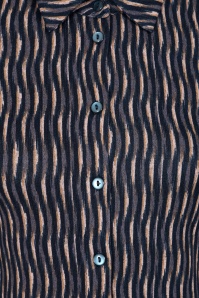 Surkana - Sue Wave print blouse in blauw 2