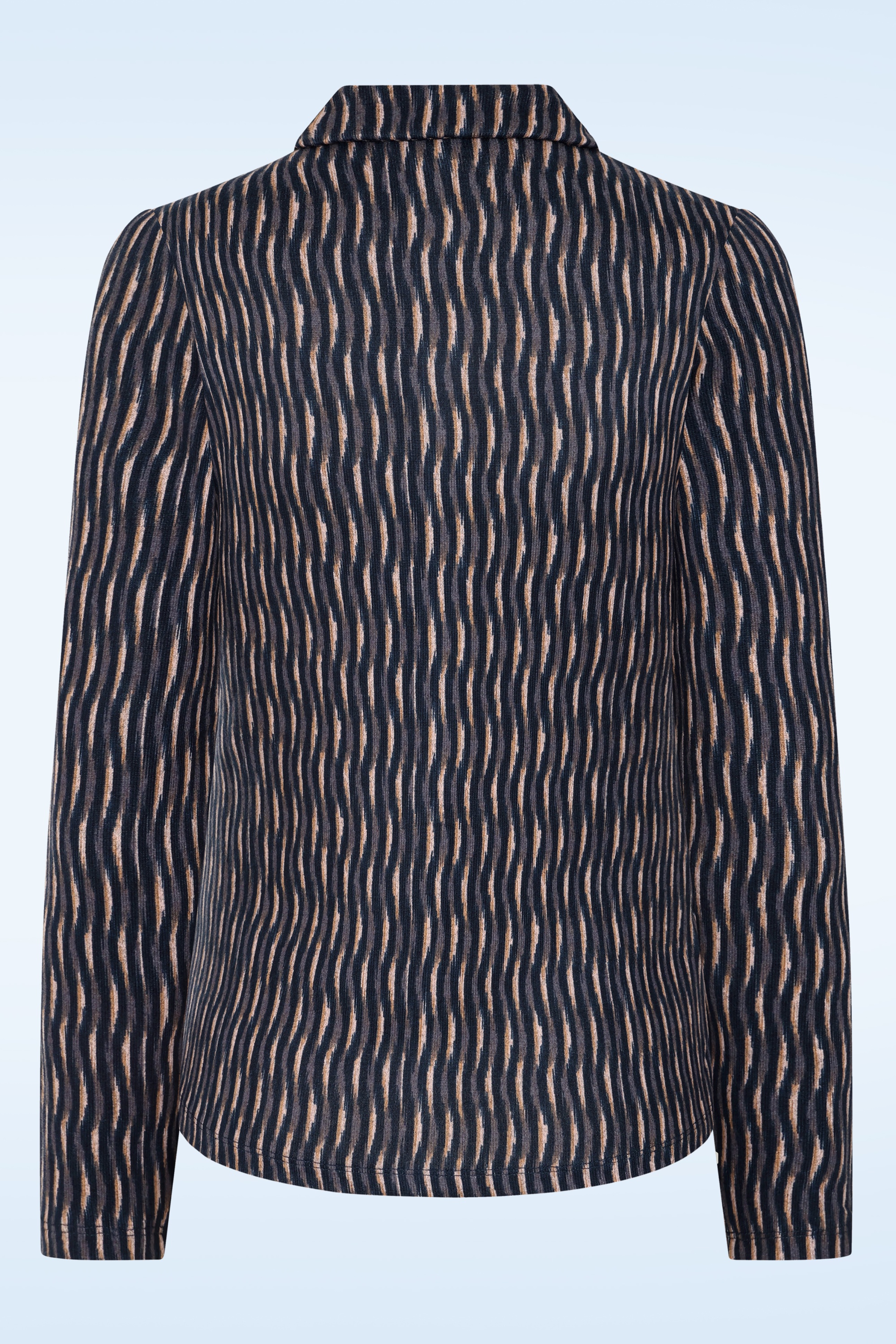 Surkana - Sue Wave print blouse in blauw 3