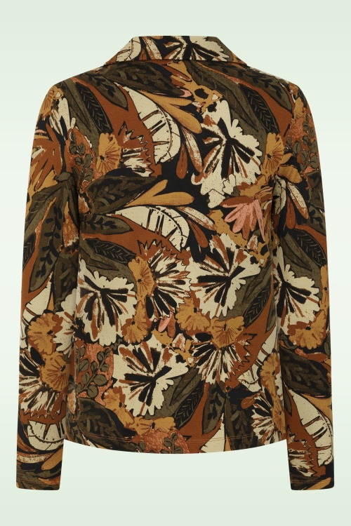 Surkana - Zoey blouse met grafische print in khaki 3
