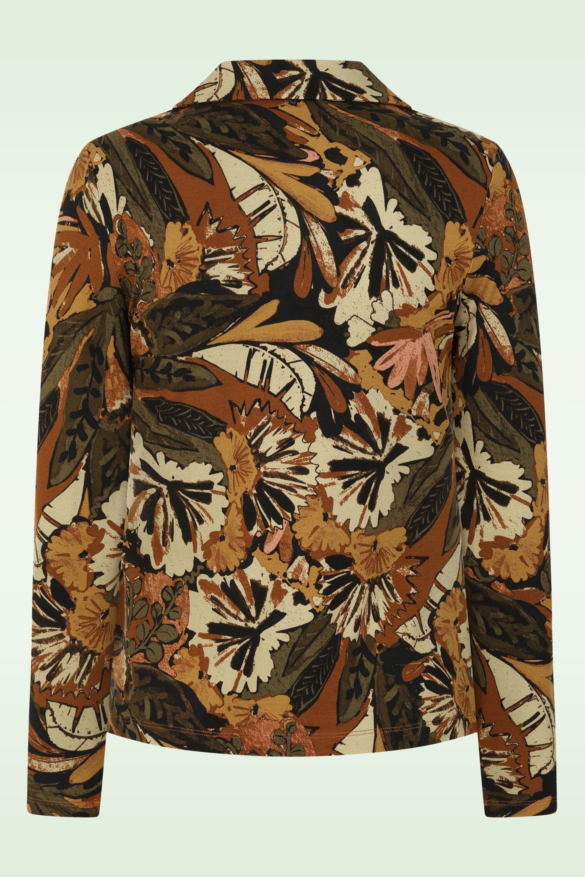Surkana - Zoey blouse met grafische print in khaki 3