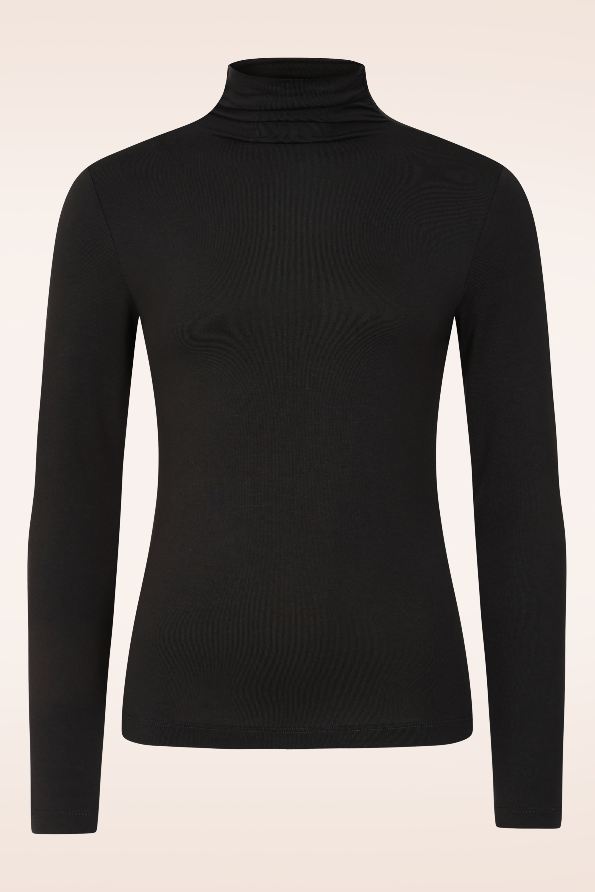 Surkana - Teagan bamboo top met col in zwart