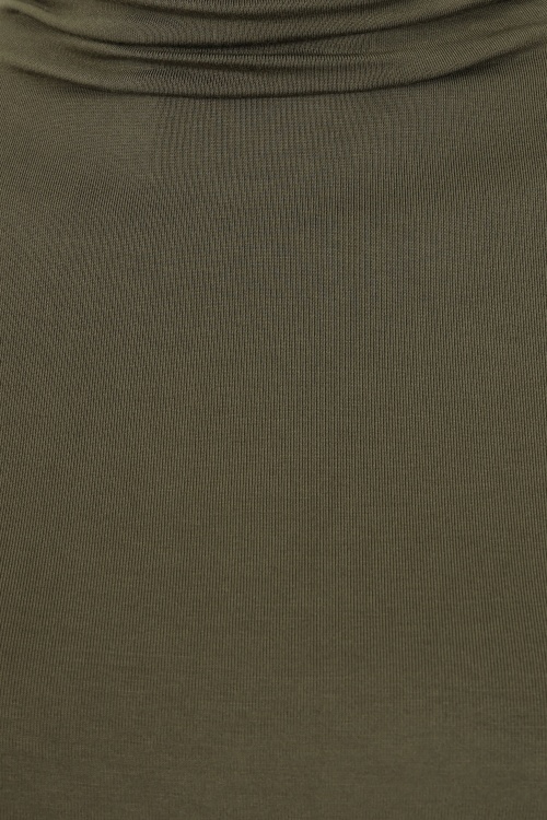 Surkana - Teagan bamboe top met col in khaki  2