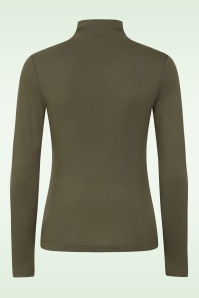 Surkana - Teagan bamboe top met col in khaki  3