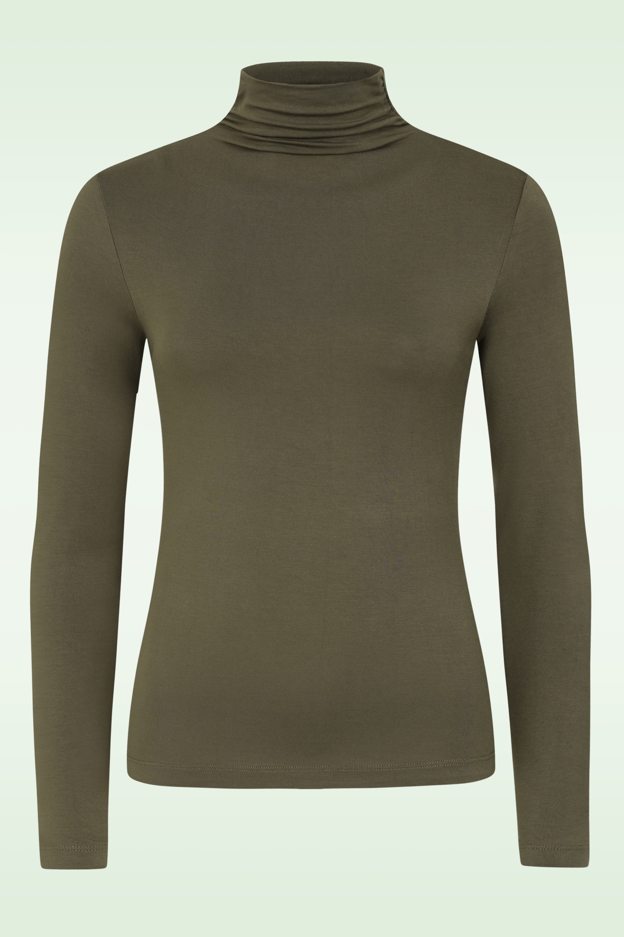 Surkana - Teagan bamboe top met col in khaki 