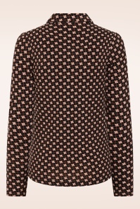 Surkana - Sadie blouse met grafische print in zwart en multi 3