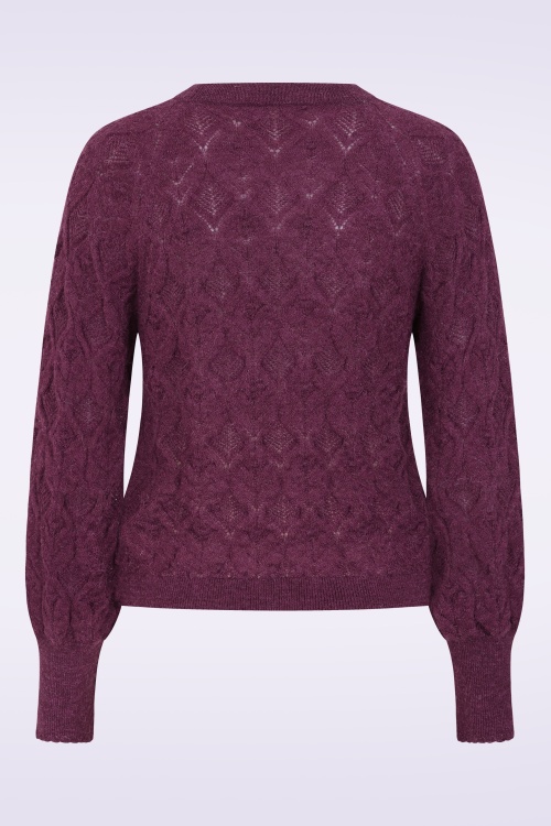 Surkana - Julieta gebreide trui in pruimpaars  3