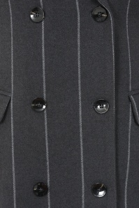 Surkana - Pipa Sleeveless Pinstripe blazer jurk in donkergrijs 2