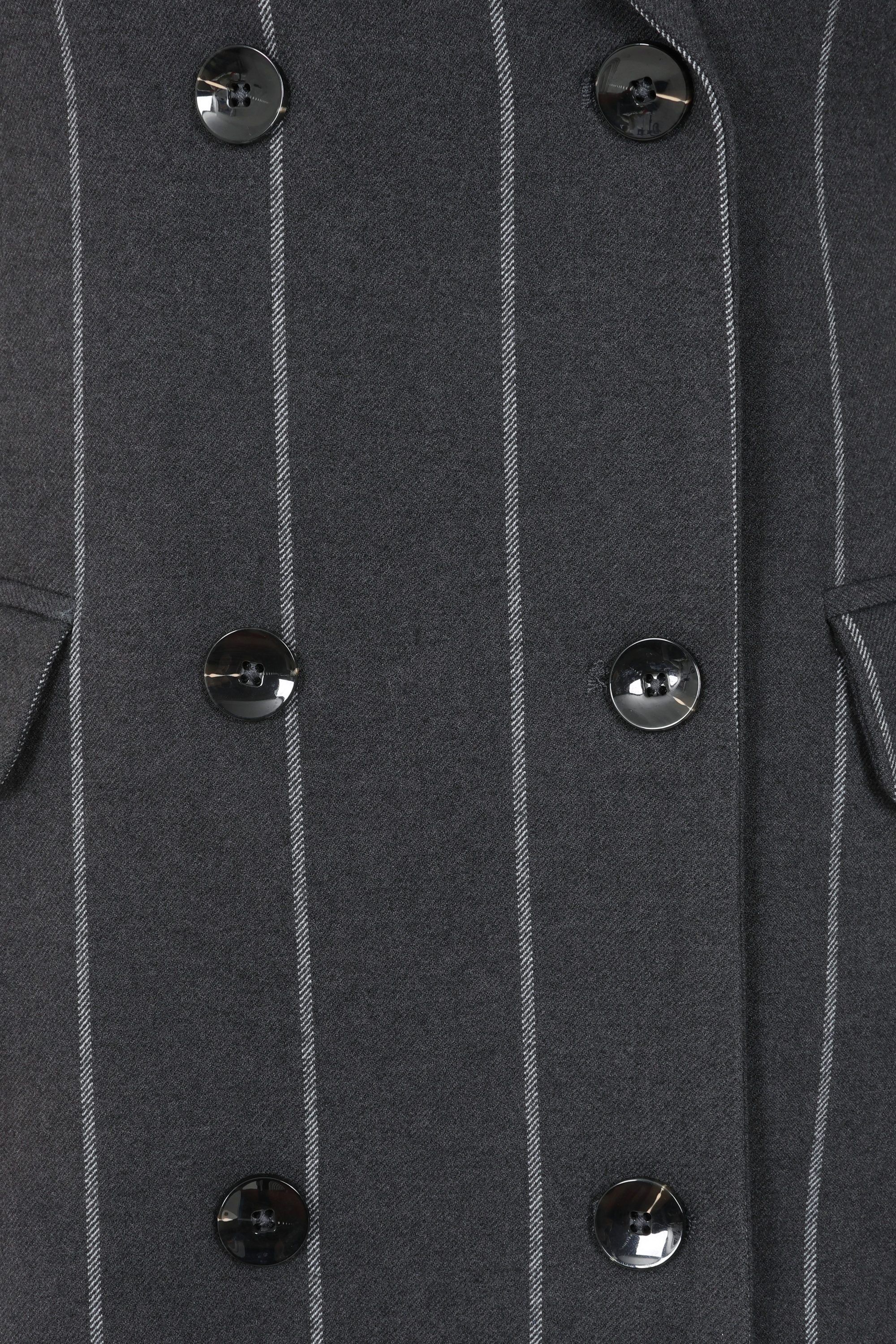 Surkana - Pipa Sleeveless Pinstripe blazer jurk in donkergrijs 2