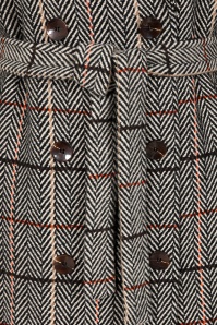 Surkana - Cassie Herringbone Check jas in beige 3