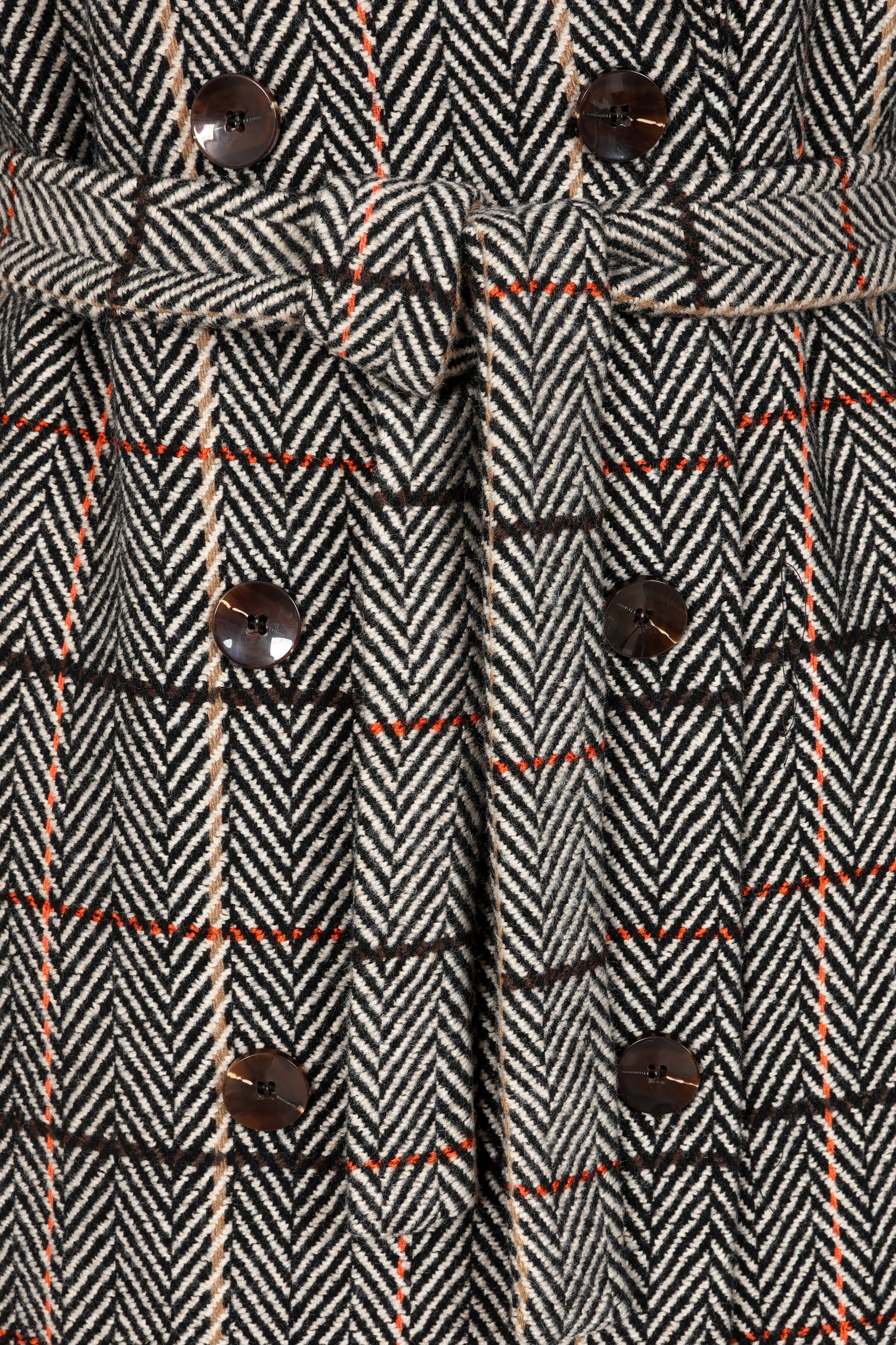 Surkana - Cassie Herringbone Check jas in beige 3