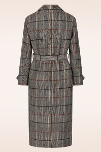 Surkana - Cassie Herringbone Check jas in beige 5