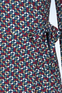 Circus - Roulade Wrap jurk in blauw en multi 2