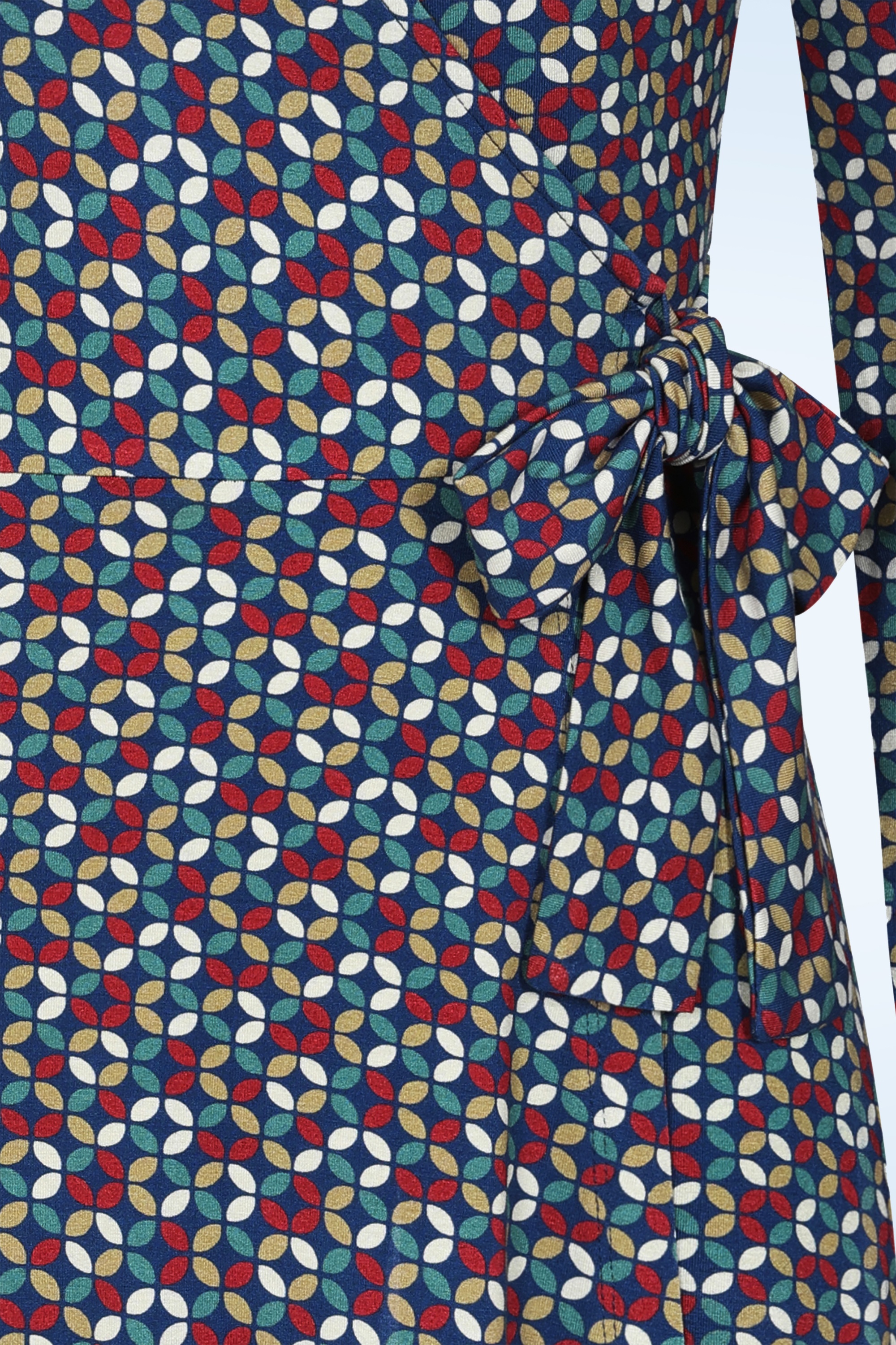 Circus - Roulade Wrap jurk in blauw en multi 2