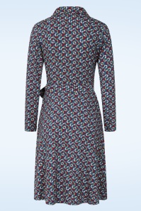 Circus - Roulade Wrap jurk in blauw en multi 3