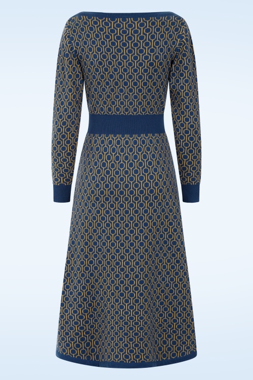 Circus - Teellis gebreide jurk in blauw 3