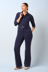 King Louie - Alexa Uni Rodeo Jumpsuit in Avondblauw