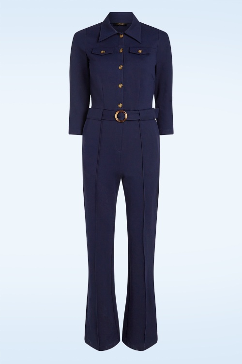 King Louie - Alexa Uni Rodeo Jumpsuit in Avondblauw 2
