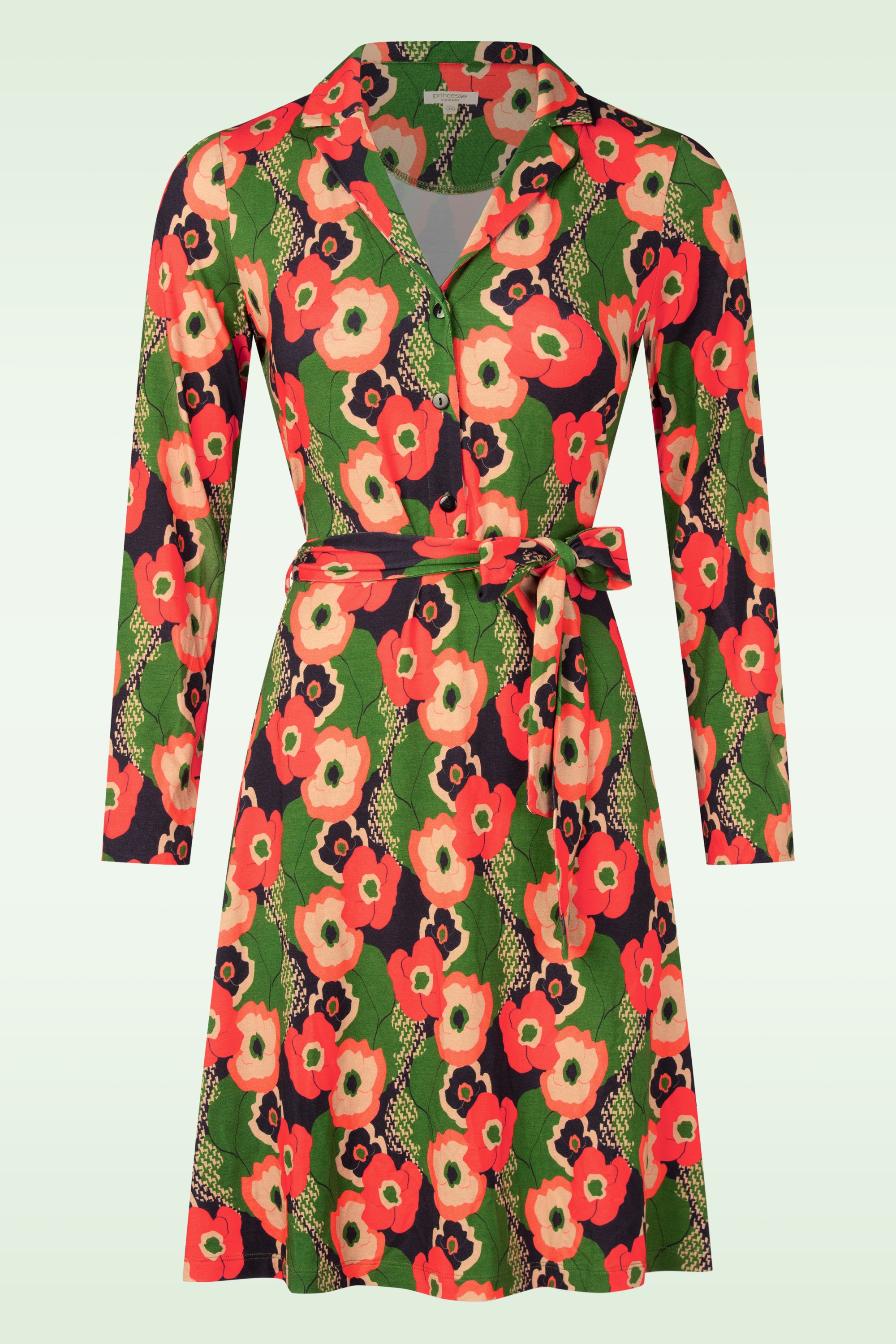 Princesse Nomade  - Ezone jurk in groen en multi