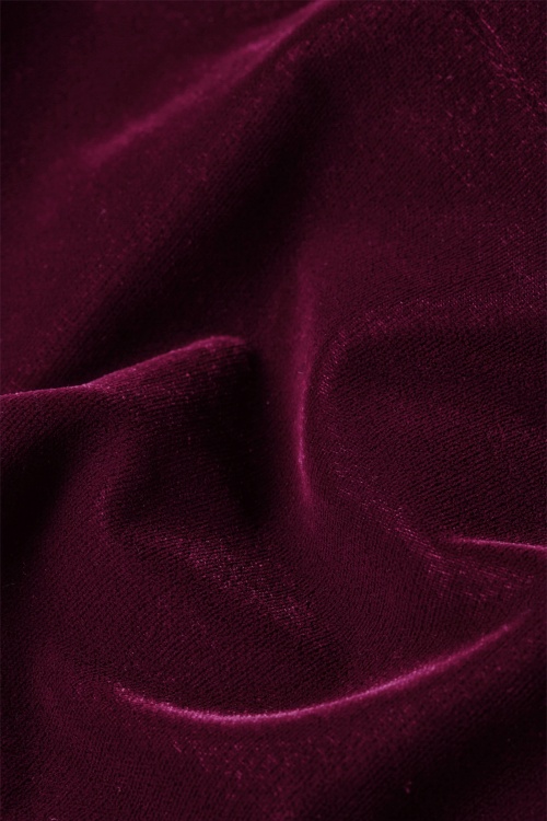 King Louie - Peppa Gamine Velvet pantalon in bordeaux rood 3