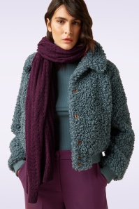 King Louie - Carre ajour sjaal in porto rood