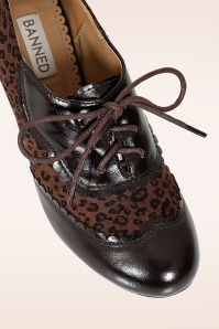 Banned Retro - Bertie Leopard shoe booties in bruin 2