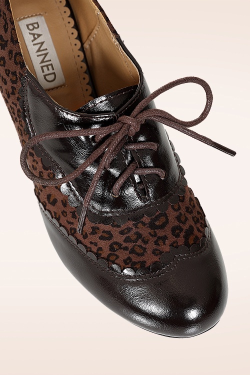 Banned Retro - Bertie Leopard shoe booties in bruin 2
