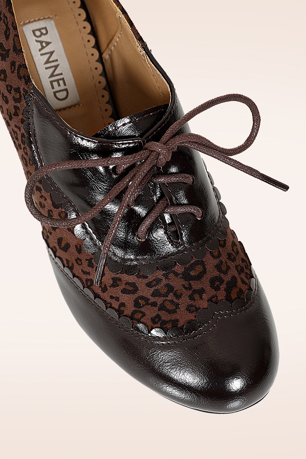 Banned Retro - Bertie Leopard shoe booties in bruin 2