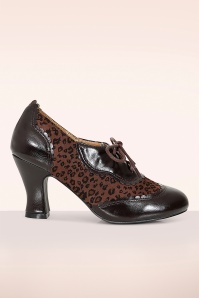 Banned Retro - Bertie Leopard shoe booties in bruin