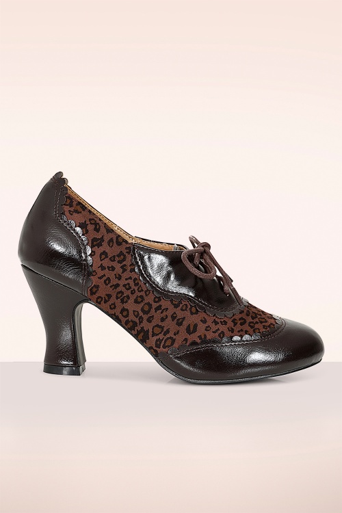 Banned Retro - Bertie Leopard shoe booties in bruin