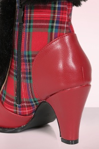 Banned Retro - Chic Charlotte booties in rood 4