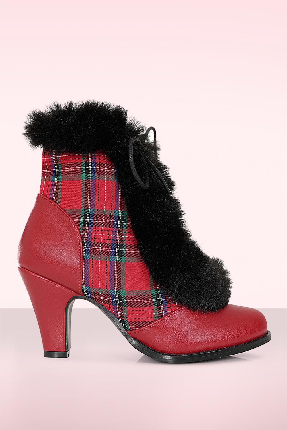Banned Retro - Chic Charlotte booties in rood