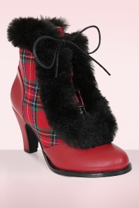 Banned Retro - Chic Charlotte booties in rood 3