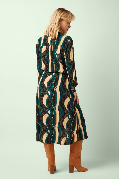 King Louie - Olive Elysse Midi jurk in zwart 4