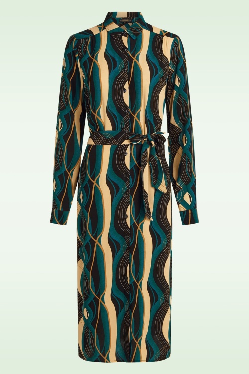 King Louie - Olive Elysse Midi jurk in zwart 2