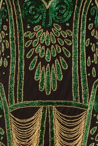 GatsbyLady - Genava Flapper jurk in zwart en groen 2