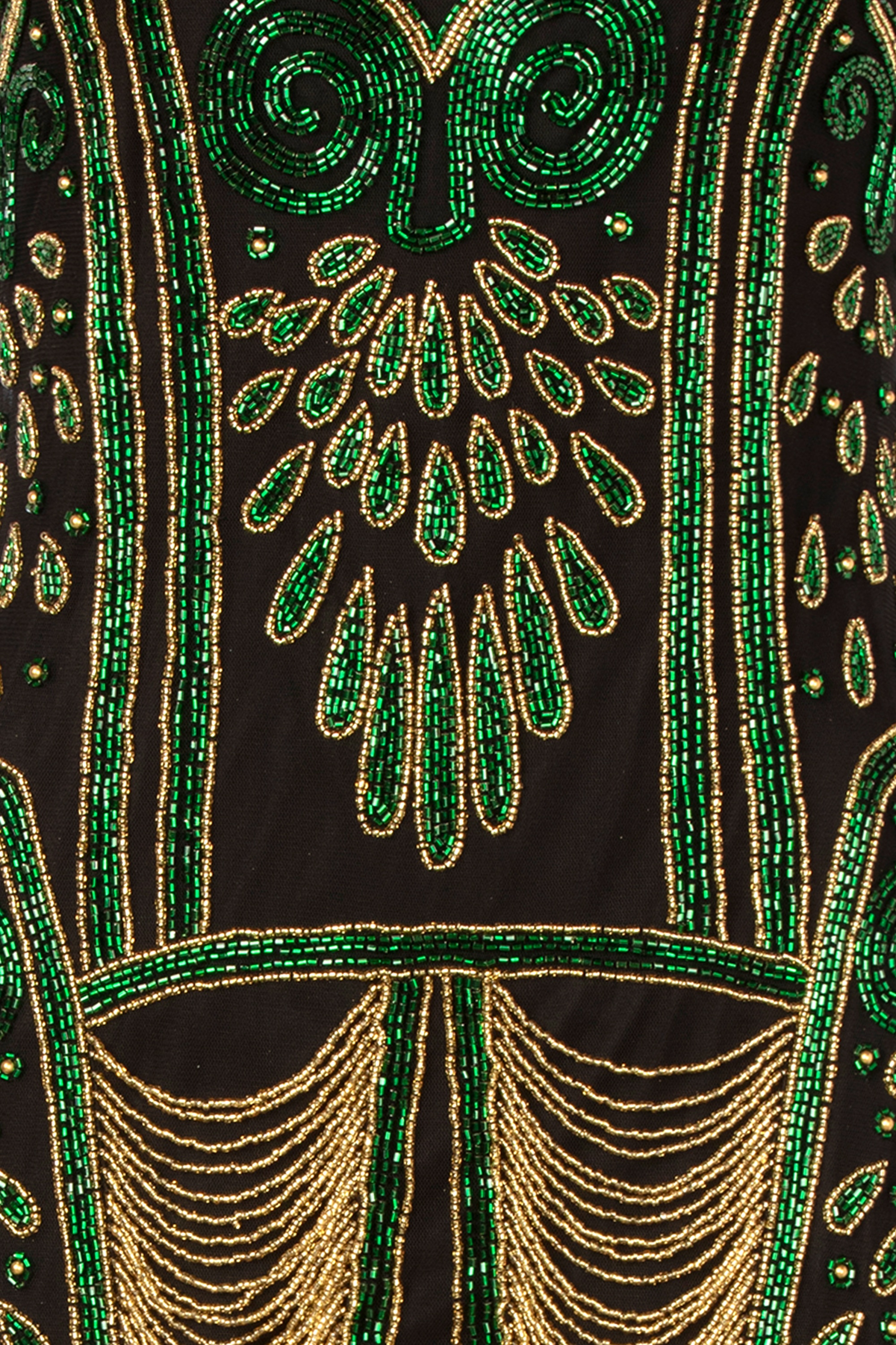 GatsbyLady - Genava Flapper jurk in zwart en groen 2