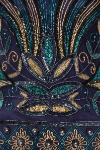 GatsbyLady - Dora Art Deco Flapper jurk in navy 2