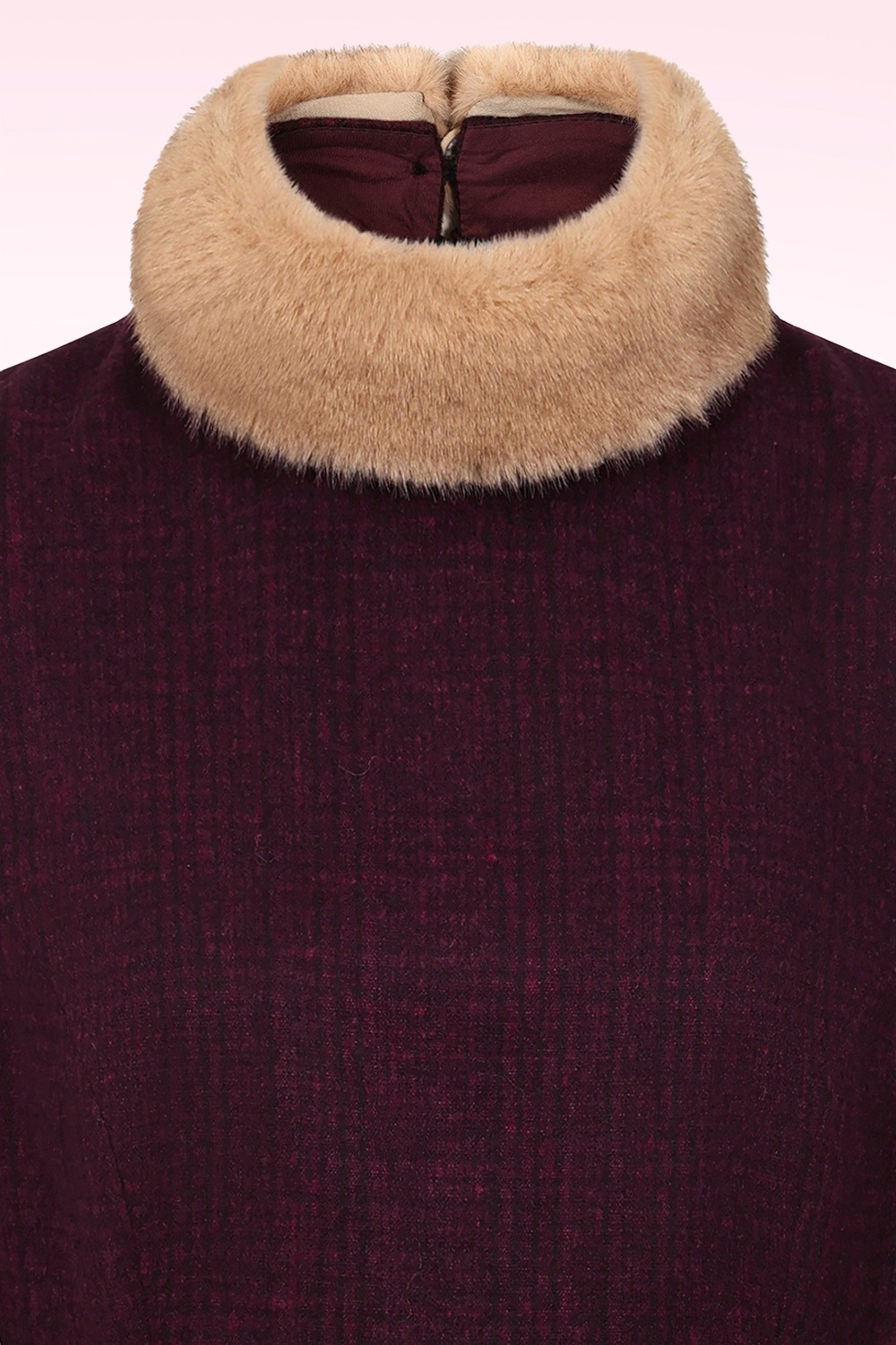 Banned Retro - Cosy Charm swing jurk in bordeauxrood 2