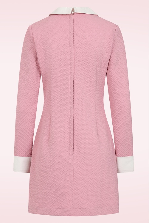 Banned Retro - Bubblegum Mod jurk in lichtroze 3