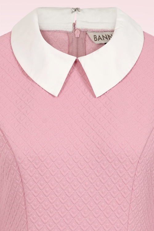 Banned Retro - Bubblegum Mod jurk in lichtroze 2