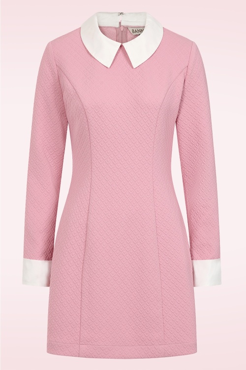 Banned Retro - Bubblegum Mod jurk in lichtroze