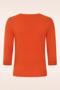 Banned Retro - Purrfectly Pumpkin cardigan in oranje 5