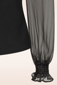 Banned Retro - Bernice blouse in zwart 5