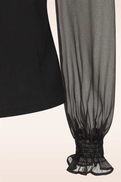 Banned Retro - Bernice blouse in zwart 5